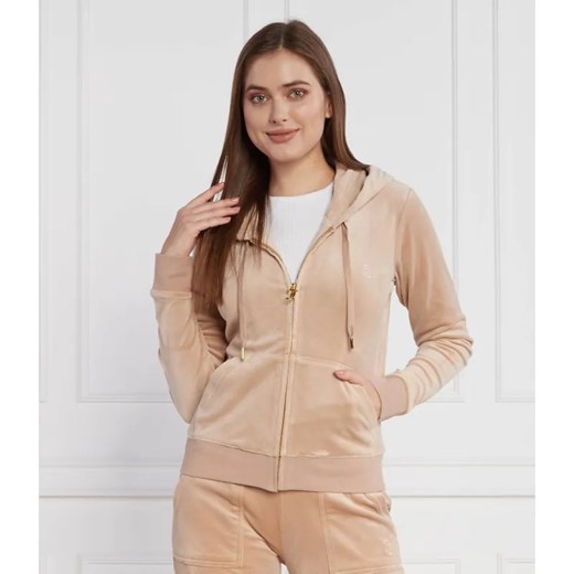 Juicy Couture Bluza Robertson Classic Velour Zip Trough Hoodie GOLD HW | Regular Fit ze sklepu Gomez Fashion Store w kategorii Bluzy damskie - zdjęcie 184336594