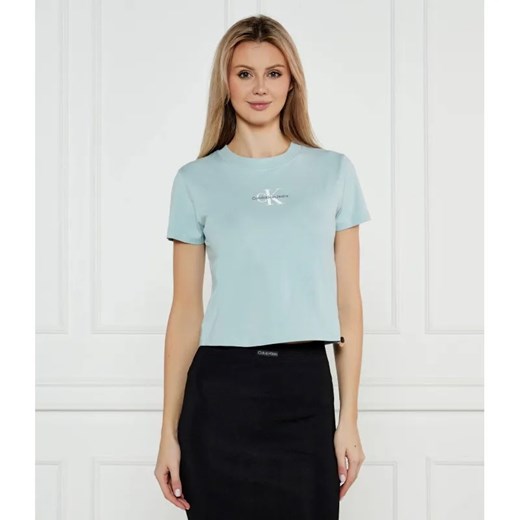 Calvin Klein Jeans T-shirt BABY | Cropped Fit ze sklepu Gomez Fashion Store w kategorii Bluzki damskie - zdjęcie 184336684