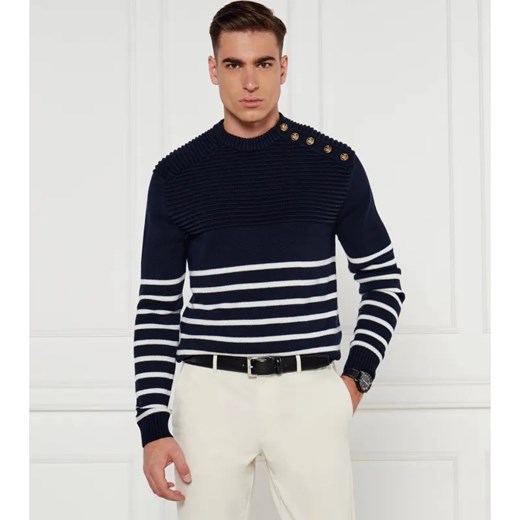 Emporio Armani Wełniany sweter | Regular Fit ze sklepu Gomez Fashion Store w kategorii Swetry męskie - zdjęcie 184336810