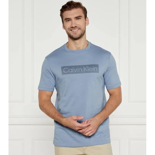 Calvin Klein T-shirt BOX STRIPED LOGO | Regular Fit ze sklepu Gomez Fashion Store w kategorii T-shirty męskie - zdjęcie 184336812