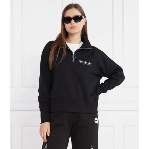 Karl Lagerfeld Bluza karl signature half zip | Regular Fit ze sklepu Gomez Fashion Store w kategorii Bluzy damskie - zdjęcie 184336920