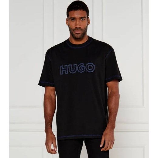 Hugo Blue T-shirt Nitlogo | Relaxed fit ze sklepu Gomez Fashion Store w kategorii T-shirty męskie - zdjęcie 184336990