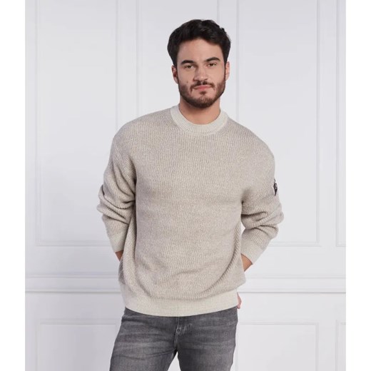 Calvin Klein Jeans Sweter BADGE PLATED | Regular Fit ze sklepu Gomez Fashion Store w kategorii Swetry męskie - zdjęcie 184337061