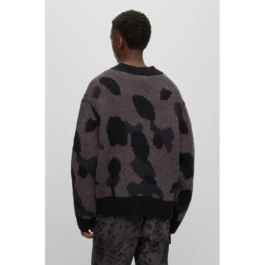 HUGO Sweter Sattiner | Oversize fit | z dodatkiem wełny ze sklepu Gomez Fashion Store w kategorii Swetry męskie - zdjęcie 184337193