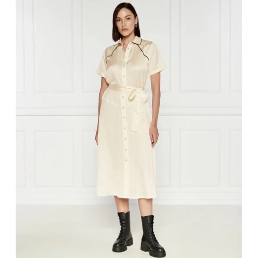 Pinko Satynowa sukienka z paskiem ze sklepu Gomez Fashion Store w kategorii Sukienki - zdjęcie 184337243