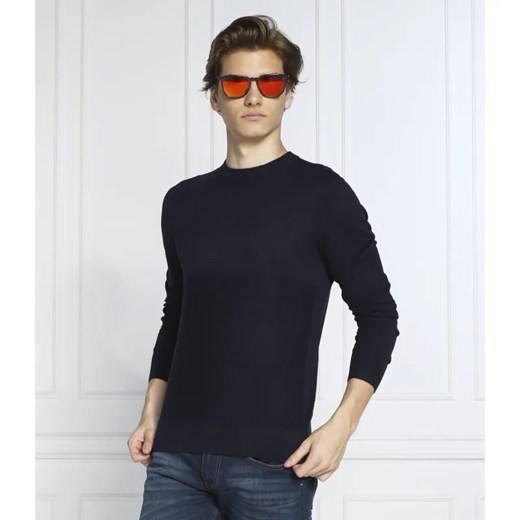 Armani Exchange Sweter | Slim Fit | z dodatkiem jedwabiu ze sklepu Gomez Fashion Store w kategorii Swetry męskie - zdjęcie 184337514