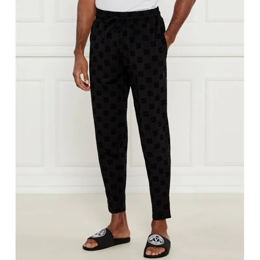 Hugo Bodywear Spodnie od piżamy Flock AOP | Regular Fit ze sklepu Gomez Fashion Store w kategorii Piżamy męskie - zdjęcie 184337710