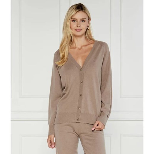 Max Mara Leisure Wełniany kardigan TURTLEDOVE | Regular Fit | z dodatkiem kaszmiru ze sklepu Gomez Fashion Store w kategorii Swetry damskie - zdjęcie 184337723