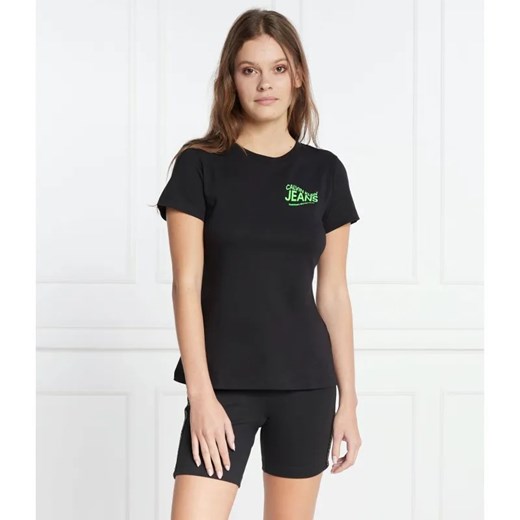 Calvin Klein Jeans T-shirt MOTION LOGO | Regular Fit ze sklepu Gomez Fashion Store w kategorii Bluzki damskie - zdjęcie 184338030