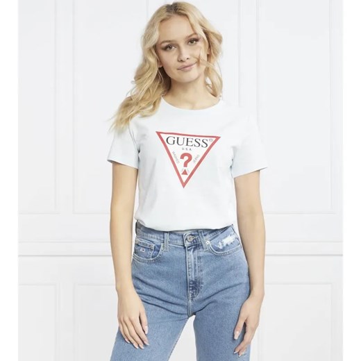 GUESS T-shirt ORIGINAL | Regular Fit ze sklepu Gomez Fashion Store w kategorii Bluzki damskie - zdjęcie 184338082
