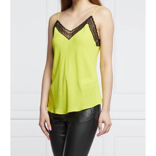 Patrizia Pepe Satynowy top | Regular Fit ze sklepu Gomez Fashion Store w kategorii Bluzki damskie - zdjęcie 184338092