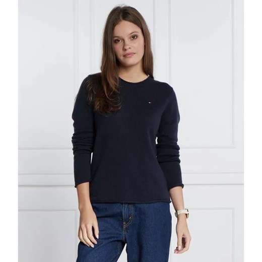 Tommy Hilfiger Wełniany sweter SOFT C-NK | Regular Fit ze sklepu Gomez Fashion Store w kategorii Swetry damskie - zdjęcie 184338093