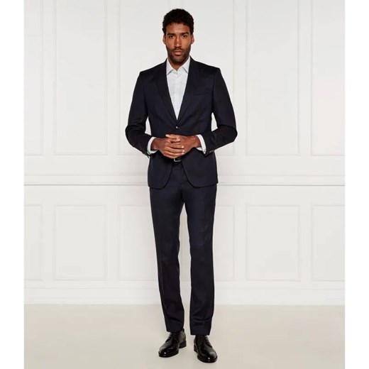 BOSS BLACK Wełniany garnitur H-Huge-2Pcs-Peak-253 | Slim Fit ze sklepu Gomez Fashion Store w kategorii Garnitury męskie - zdjęcie 184338213