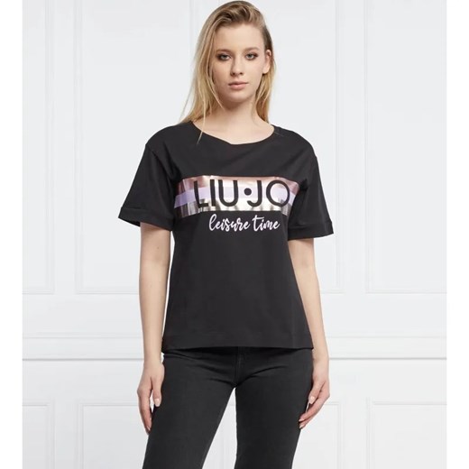 Liu Jo Rose T-shirt | Regular Fit ze sklepu Gomez Fashion Store w kategorii Bluzki damskie - zdjęcie 184338274