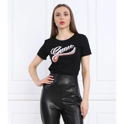 GUESS T-shirt SHADED LOGO | Regular Fit ze sklepu Gomez Fashion Store w kategorii Bluzki damskie - zdjęcie 184338362