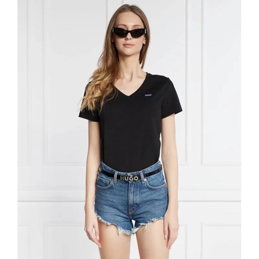 Hugo Blue T-shirt Classic V B | Regular Fit ze sklepu Gomez Fashion Store w kategorii Bluzki damskie - zdjęcie 184338591