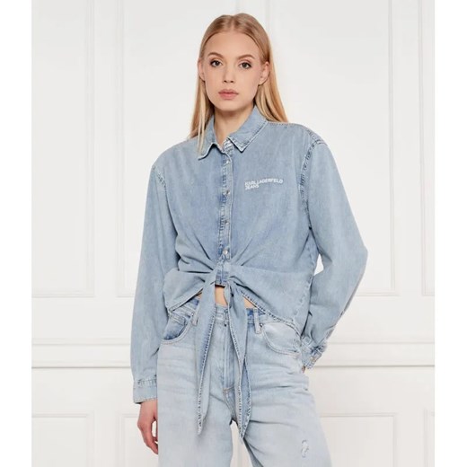 Karl Lagerfeld Jeans Jeansowa koszula | Cropped Fit ze sklepu Gomez Fashion Store w kategorii Koszule damskie - zdjęcie 184338621