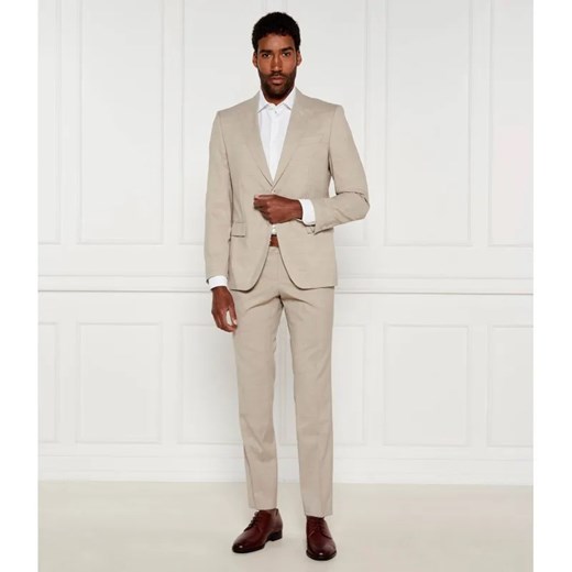 BOSS BLACK Wełniany garnitur H-Huge | Slim Fit | stretch ze sklepu Gomez Fashion Store w kategorii Garnitury męskie - zdjęcie 184338642