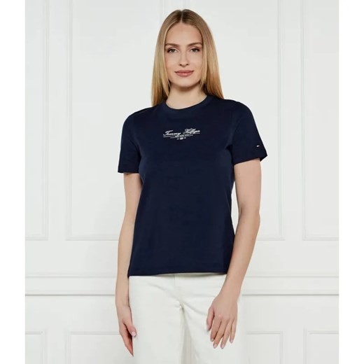 Tommy Hilfiger T-shirt | Regular Fit ze sklepu Gomez Fashion Store w kategorii Bluzki damskie - zdjęcie 184338674
