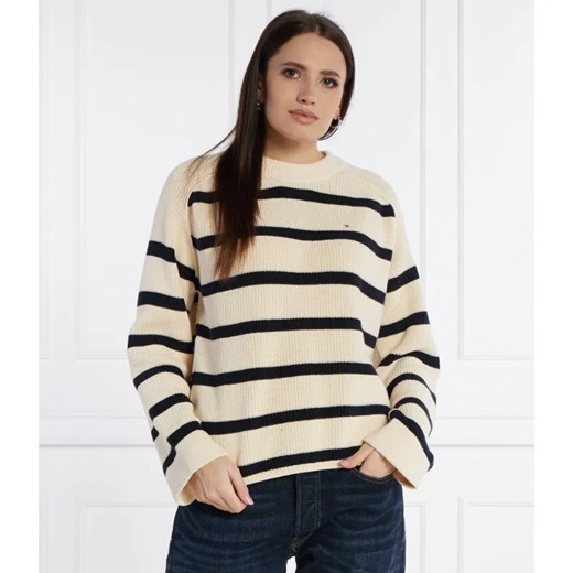 Tommy Hilfiger Sweter CARDI STITCH | Loose fit ze sklepu Gomez Fashion Store w kategorii Swetry damskie - zdjęcie 184338794