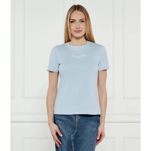 Tommy Hilfiger T-shirt | Regular Fit ze sklepu Gomez Fashion Store w kategorii Bluzki damskie - zdjęcie 184338844