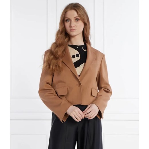 Weekend MaxMara Żakiet | Cropped Fit | z dodatkiem lnu ze sklepu Gomez Fashion Store w kategorii Marynarki damskie - zdjęcie 184338961