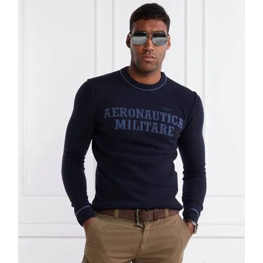 Aeronautica Militare Wełniany sweter | Regular Fit ze sklepu Gomez Fashion Store w kategorii Swetry męskie - zdjęcie 184339031