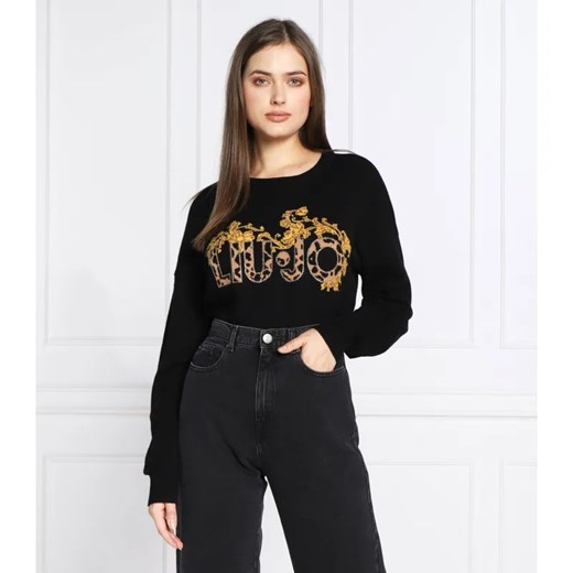 Liu Jo Sweter | Regular Fit | z dodatkiem wełny i kaszmiru ze sklepu Gomez Fashion Store w kategorii Swetry damskie - zdjęcie 184339362