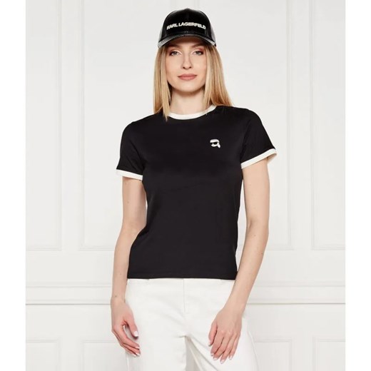 Karl Lagerfeld T-shirt ikon patch | Slim Fit ze sklepu Gomez Fashion Store w kategorii Bluzki damskie - zdjęcie 184339534