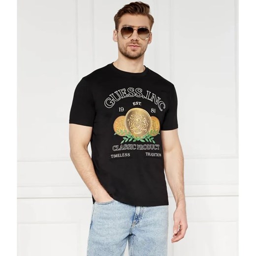 GUESS T-shirt TIMELESS LOGO | Regular Fit ze sklepu Gomez Fashion Store w kategorii T-shirty męskie - zdjęcie 184339581