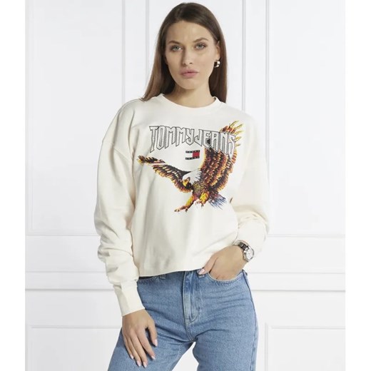 Tommy Jeans Bluza VINTAGE EAGLE CREW | Relaxed fit ze sklepu Gomez Fashion Store w kategorii Bluzy damskie - zdjęcie 184339674