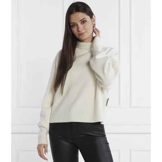 HUGO Wełniany sweter Sissimia | Relaxed fit ze sklepu Gomez Fashion Store w kategorii Swetry damskie - zdjęcie 184339764