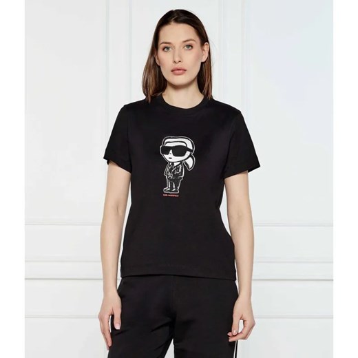 Karl Lagerfeld T-shirt IKON SKETCH | Regular Fit ze sklepu Gomez Fashion Store w kategorii Bluzki damskie - zdjęcie 184339814