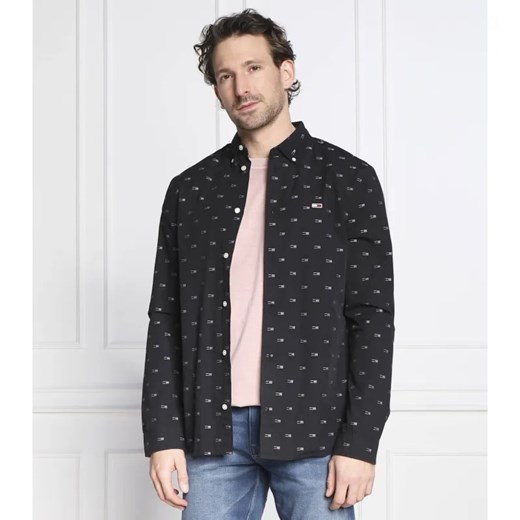 Tommy Jeans Koszula ESSENTIAL DOBBY | Regular Fit ze sklepu Gomez Fashion Store w kategorii Koszule męskie - zdjęcie 184339934