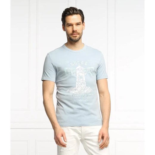 GUESS T-shirt Thewat | Slim Fit ze sklepu Gomez Fashion Store w kategorii T-shirty męskie - zdjęcie 184340021