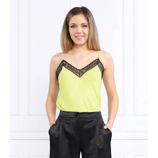Patrizia Pepe Satynowy top | Regular Fit ze sklepu Gomez Fashion Store w kategorii Bluzki damskie - zdjęcie 184340051