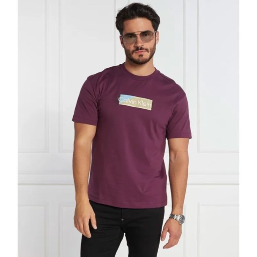 Calvin Klein T-shirt LAYERED GEL LOGO | Regular Fit ze sklepu Gomez Fashion Store w kategorii T-shirty męskie - zdjęcie 184340072