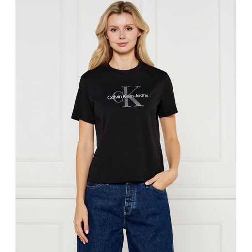 Calvin Klein Jeans T-shirt | Regular Fit ze sklepu Gomez Fashion Store w kategorii Bluzki damskie - zdjęcie 184340102