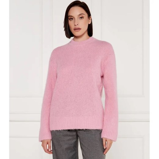 Samsøe Samsøe Wełniany sweter SAJOAN | Loose fit ze sklepu Gomez Fashion Store w kategorii Swetry damskie - zdjęcie 184340131