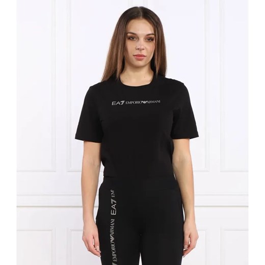 EA7 T-shirt | Regular Fit ze sklepu Gomez Fashion Store w kategorii Bluzki damskie - zdjęcie 184340193