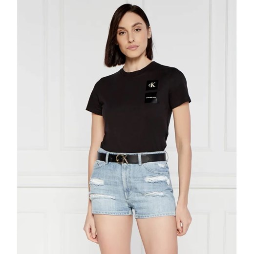 Calvin Klein Jeans T-shirt BABY | Cropped Fit ze sklepu Gomez Fashion Store w kategorii Bluzki damskie - zdjęcie 184340473