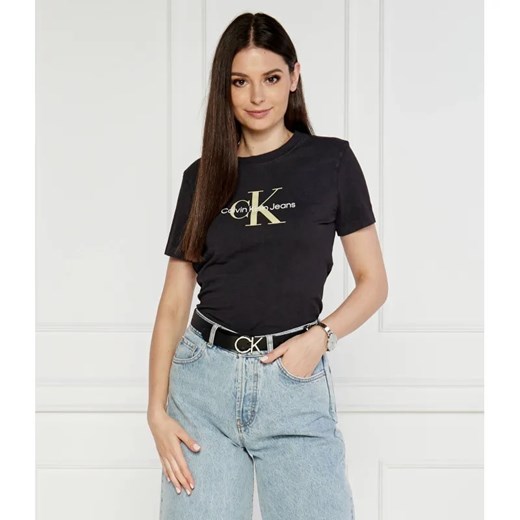 Calvin Klein Jeans T-shirt | Regular Fit ze sklepu Gomez Fashion Store w kategorii Bluzki damskie - zdjęcie 184340670