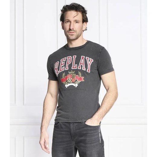 Replay T-shirt MURBLE | Regular Fit ze sklepu Gomez Fashion Store w kategorii T-shirty męskie - zdjęcie 184340730
