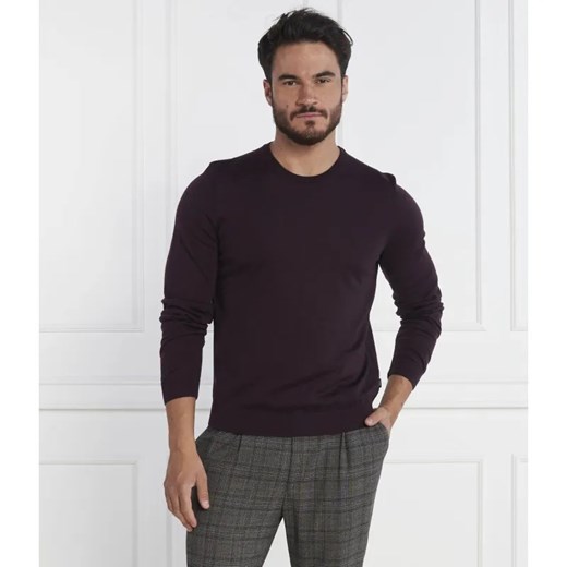 BOSS BLACK Wełniany sweter Leno-P | Slim Fit ze sklepu Gomez Fashion Store w kategorii Swetry męskie - zdjęcie 184340852