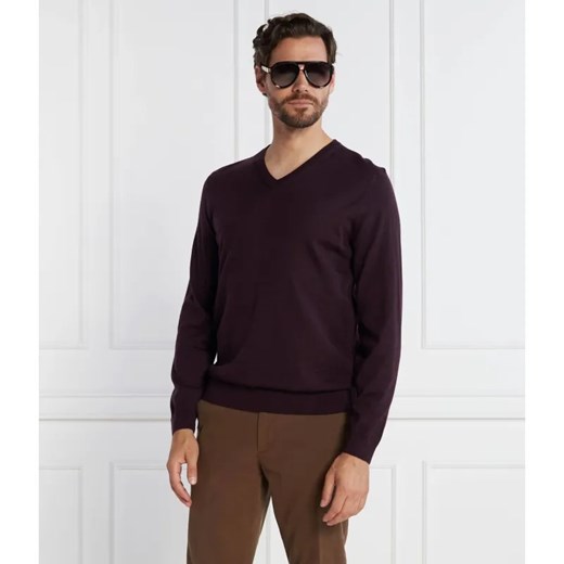 BOSS BLACK Wełniany sweter Melba-P | Slim Fit ze sklepu Gomez Fashion Store w kategorii Swetry męskie - zdjęcie 184341233