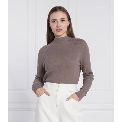 Calvin Klein Sweter | Slim Fit | z dodatkiem wełny ze sklepu Gomez Fashion Store w kategorii Swetry damskie - zdjęcie 184341261
