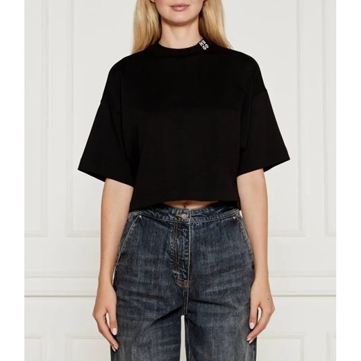 HUGO T-shirt Damelody | Cropped Fit ze sklepu Gomez Fashion Store w kategorii Bluzki damskie - zdjęcie 184341292