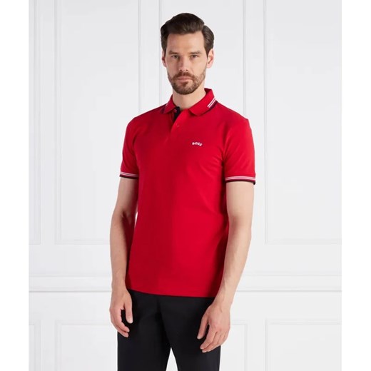 BOSS GREEN Polo Paul Curved | Slim Fit | stretch ze sklepu Gomez Fashion Store w kategorii T-shirty męskie - zdjęcie 184341442