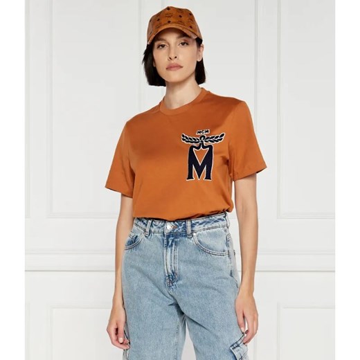 MCM T-shirt | Regular Fit ze sklepu Gomez Fashion Store w kategorii Bluzki damskie - zdjęcie 184341532