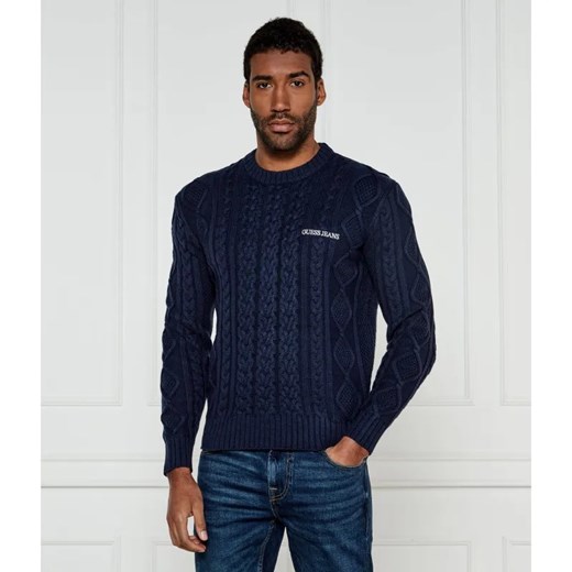 Guess Jeans Sweter | Regular Fit | z dodatkiem wełny S okazja Gomez Fashion Store